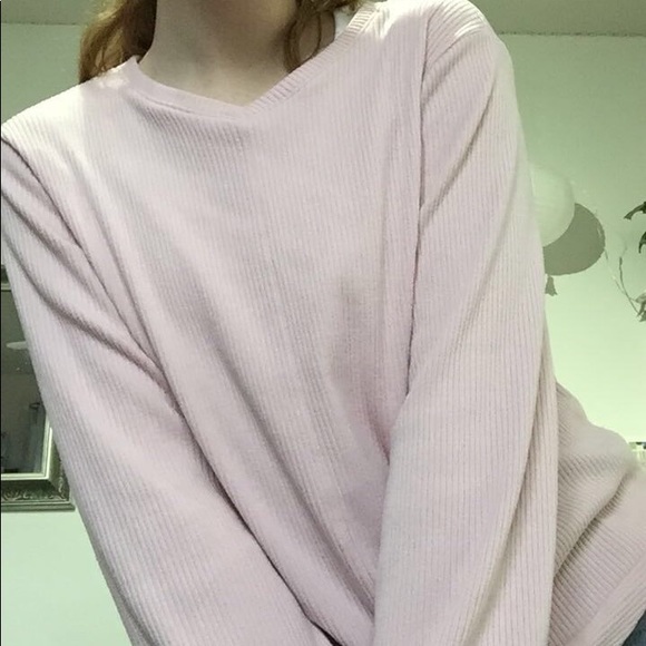 Pink Ribbed Sweatshirt - Picture 2 of 4